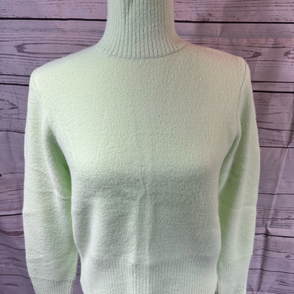 Zara NWOT Soft Green High Mock Neck Sweater - XL - Picture 7 of 7